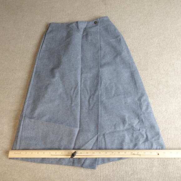COS Womens Skirt 6 Blue Gray Solid A Line Wool Cashmere Blend - Picture 4 of 12